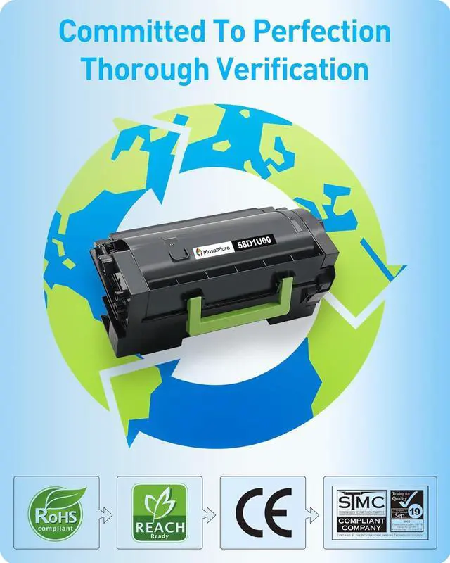 Alt view image 7 of 7 - MasaiMara 58D1U00 Ultra High Yield Toner Cartridge for Lexmark MS725 MS725dvn MS823 MS823dn MS823n MS825 MS825dn MS826de MX722ade MX722adhe MX822ade MX822adtfe MX822adxe, MX826ade MX826adxe Printer