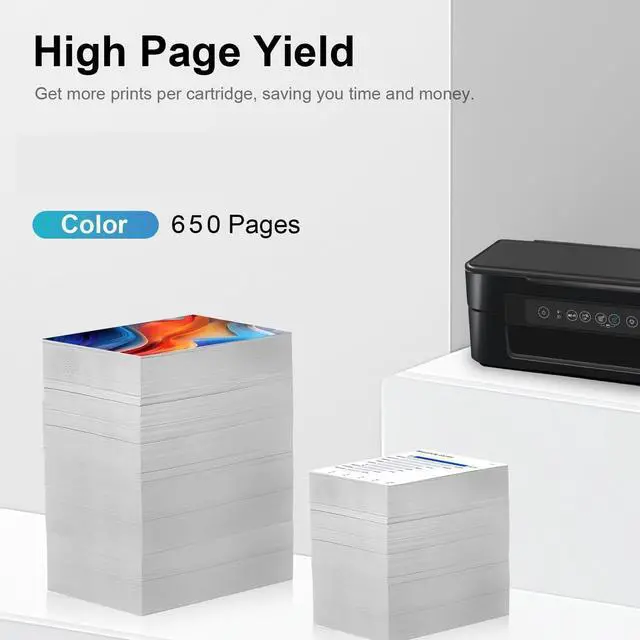 Alt view image 3 of 5 - 2Pack 110XL High Yield Ink Cartridge CB304AN Tri-Color Remanufactured Compatible with HP 110 Tricolor Ink Cartridge for photosmart Printer