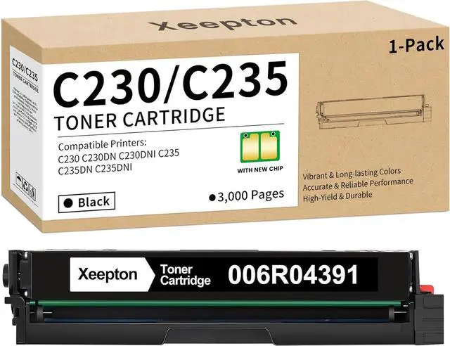 Main image of C230 C235 Black Toner Cartridge (with Chip) for 006R04391 Toner