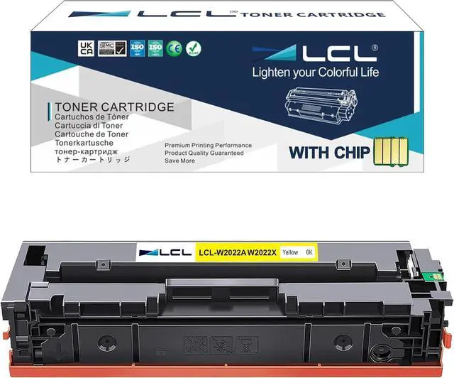 Main image of LCL 414X Yellow High-Yield Toner Cartridge with Chip Replacement for HP 414A 414X W2022A W2022X Color LaserJet Pro MFP M479fdw M454dw M479dw M454dn M479 M454 M479fnw Printer (1PK)
