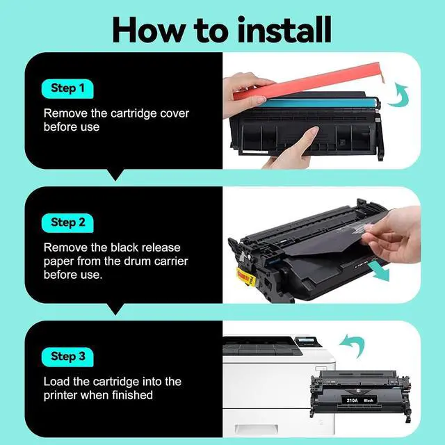 Alt view image 6 of 6 - YQSLPBM 210A Toner Cartridges 210A Toner with Chip