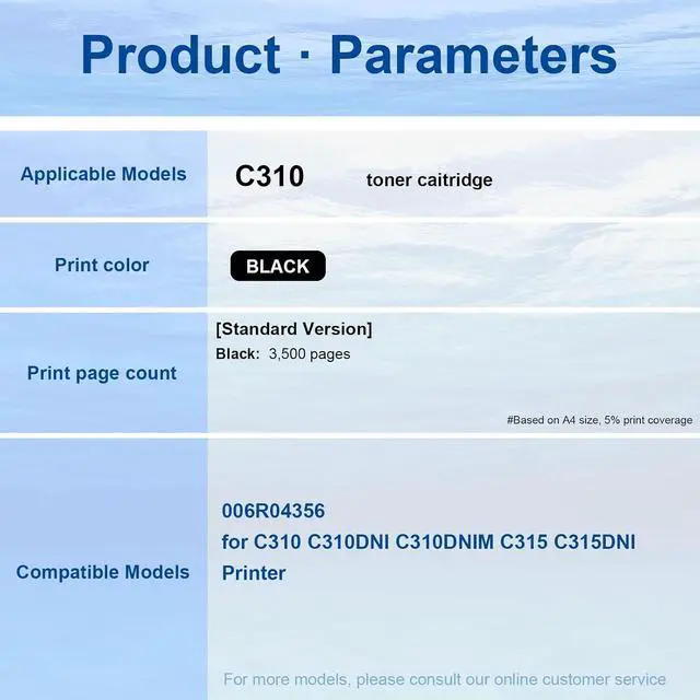 Alt view image 4 of 7 - KANTEN C310 Black Toner Cartridge High-Yield (with Chip) 006R04356