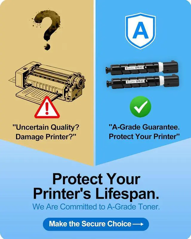 Alt view image 2 of 7 - MasaiMara GPR-63 GPR63 High Capacity Compatible Toner Cartridges Replacement for Canon ImageRunner Advance DX 6855i 6860 6860i 6870 6870i Printers (Black, 2-Pack)