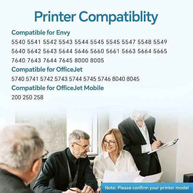 Alt view image 2 of 7 - 62XL Ink Cartridge Combo Pack Compatible for HP Ink 62 HP62 HP62XL for HP 62 XL Ink Cartridges Black and Color Work with Envy 7640 7645 OfficeJet Mobile 200 250 Officejet 5740 5741 Printer (2 Pack)
