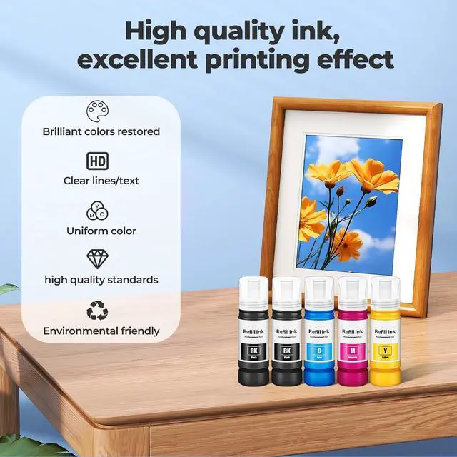 Alt view image 4 of 7 - Compatible for EPT522 Ink Refill Bottle ET-2800 ET-4800 ET-2400 ET-2803 Ink