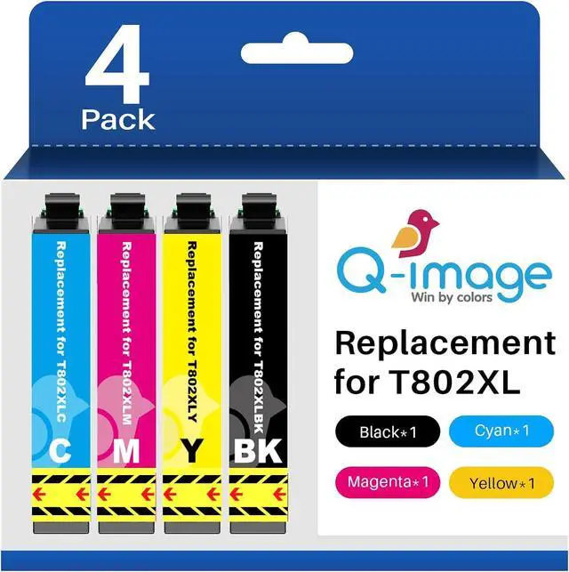 Main image of Q-image Replacement Compatible for Ink Remanufactured Compatible for Cartridges Combo Pack to use with Work with Workforce Pro WF-4730 WF-4740 WF-4720 WF-4734 EC-4020 EC-4030 (4 Pack)