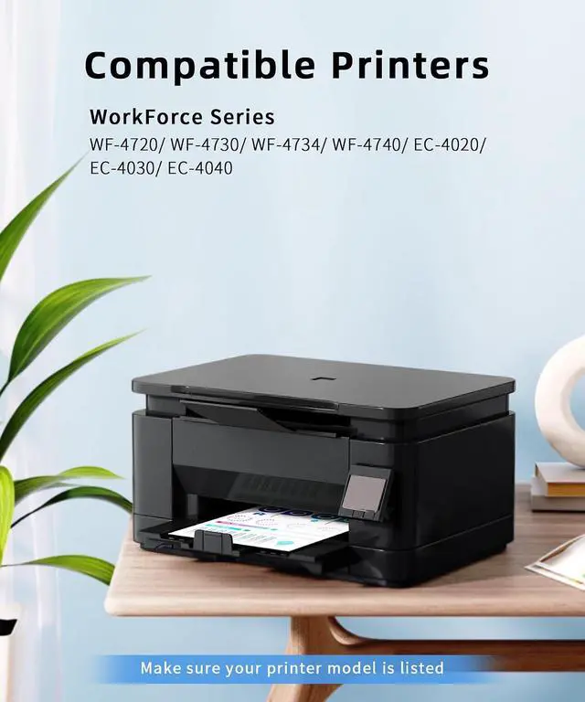 Alt view image 3 of 7 - Q-image Replacement Compatible for Ink Remanufactured Compatible for Cartridges Combo Pack to use with Work with Workforce Pro WF-4730 WF-4740 WF-4720 WF-4734 EC-4020 EC-4030 (4 Pack)
