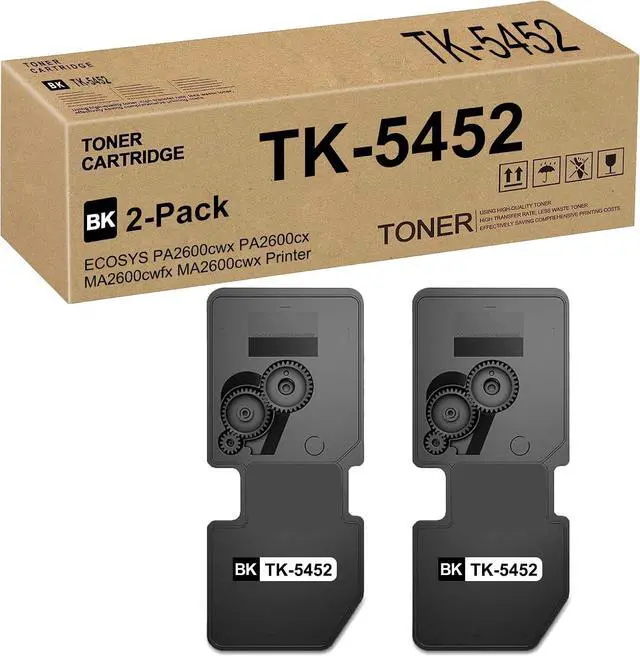 Main image of TK5452K TK5452 TK-5452 Toner Cartridge Compatible for Kyocera TK5452K TK-5452 TK5452 Toner for ECOSYS PA2600cwx PA2600cx MA2600cwfx MA2600cwx Printers(Black,4,100 Pages,2 Pack)