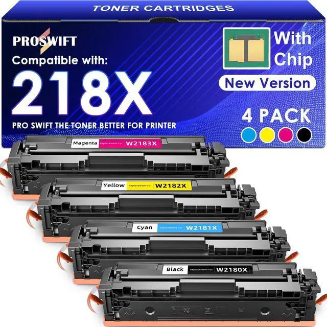 Main image of 218X Toner High Yield (with Chip) Compatible for HP 218X Toner Cartridges 4 Pack 218A 3201dw MFP 3301fdw Toner Work for HP Color Laserjet Pro 3201dw MFP 3301fdw 3301sdw 3301cdw Printer HP218X