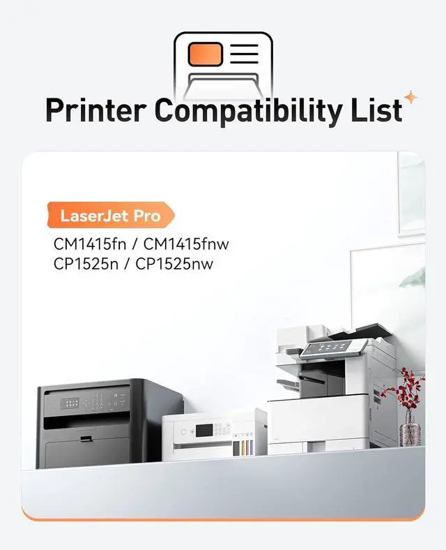 Alt view image 2 of 6 - 128A Toner Cartridge 4-Pack High Yield Replacement for HP 128A CE320A CE321A CE322A CE323A Toner Cartridge Compatible with HP Laserjet Pro Color MFP CM1415fn CM1415fnw CP1525n CP1525nw Series Printer