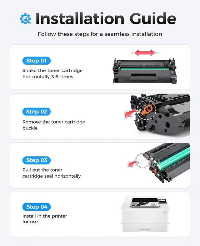 Alt view image 5 of 7 - 148X Black Toner Cartridge 2-Pack with chip High Yield Replacement for HP 148X W1480X 148A W1480A Compatible with HP LaserJet Pro MFP 4101dw 4101fdn 4101fdw 4001dn 4001dw 4001n 4001 4101 e Printer Ink