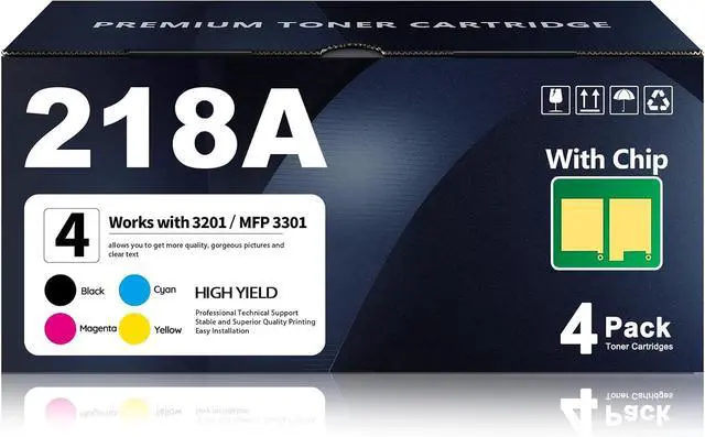 Main image of 218A Toner Cartridges 4 Pack (BK/C/M/Y) Compatible for HP 218A Toner