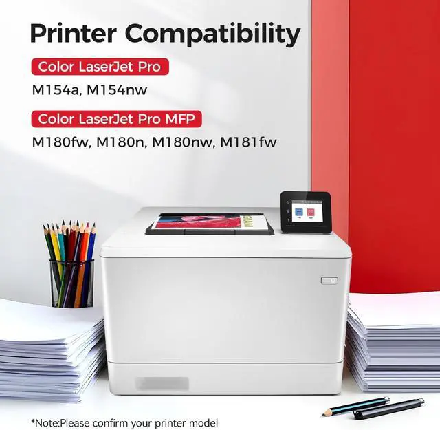 Alt view image 2 of 7 - 204A Toner Cartridge Set 4-Pack High Yield Replacement for HP 204A 204X CF510A CF511A CF512A CF513A Compatible with HP Color LaserJet Pro MFP M180fw M181fw M180n M180nw M154a M154nw Printer Ink Black