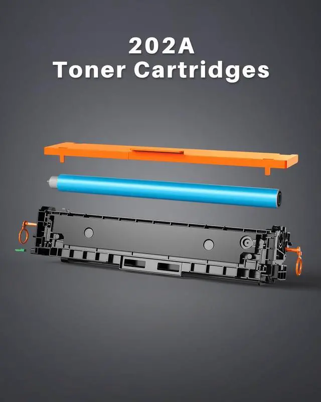 Alt view image 4 of 7 - INK4U 202A Black Toner Cartridges Compatible for 202 A 202X CF500X CF501X CF502X CF503X as Replacement with Color LaserJet Pro M254dw/M254nw/M254dn MFP M281fdw/M281fdn/M281cdw/M280nw (2 Black)