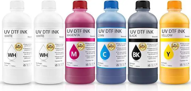 Main image of 6X 500ML White Premium UV DTF Ink,Refill Ink for EP-Printheads