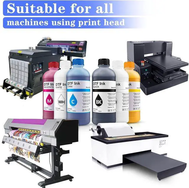 Alt view image 2 of 6 - 6X 500ML White Premium UV DTF Ink,Refill Ink for EP-Printheads