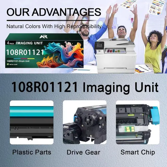 Alt view image 4 of 7 - 108R01121 Imaging Unit Compatible for Xerox 108R01121 Drum Units Work for Xerox Phaser 6600 VersaLink C400 C405 WorkCentre 6605 6655 Printer