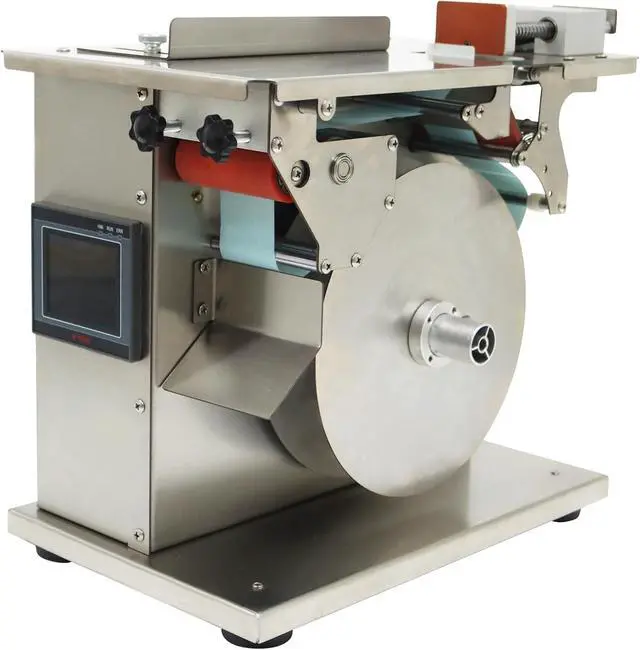 Alt view image 2 of 7 - Automatic Right Angle Labeling Machine Corner Labeling Machine with PLC Microcomputer Controller & Adjustable Work Table for Printing Food and Daily Chemical Industries