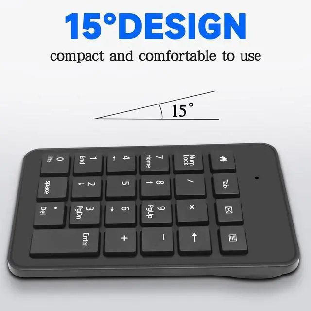 Alt view image 5 of 7 - USB Type-C Number Pad Wired 23 Keys Type-C Numeric Keypad with Tab, Home, Email & Calculator Keys for Laptop, PC, Desktop, Computer, Notebook -1 Pcs
