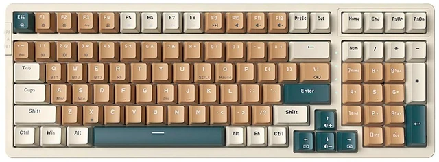 Main image of Qisan Wireless/Wired Mechanical Gaming Keyboard,Triple Mode 2.4G/USB-C/BT (98%) Wireless Mechanical Keyboard with US Layout | Blue Switch Rechargeable RGB Backlit Keyboards for Gaming, Brown Combo