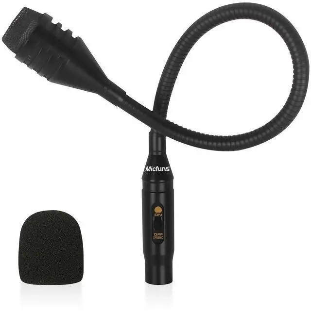 Main image of D2 Flexible Professional Dynamic bob Barker Microphone with switchgear for Video Conference, Singing, Karaoke DJ Mixer Dedicated Disc KTV Bar Gooseneck DJ Mic,3-pin XLR