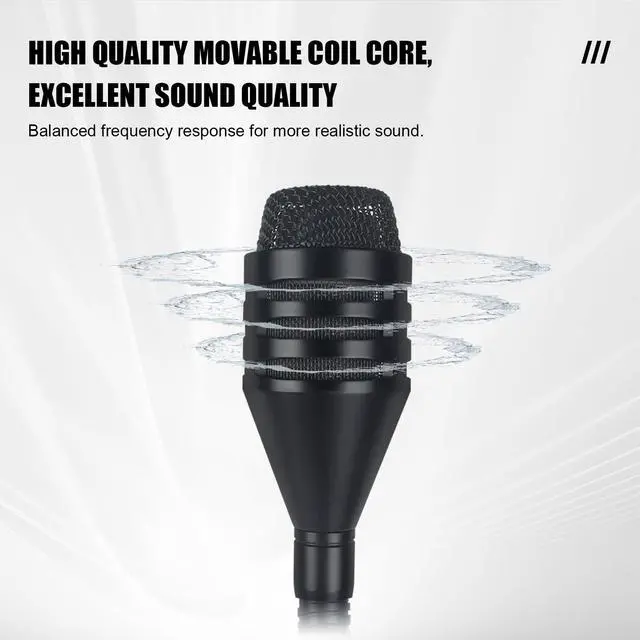 Alt view image 3 of 7 - D2 Flexible Professional Dynamic bob Barker Microphone with switchgear for Video Conference, Singing, Karaoke DJ Mixer Dedicated Disc KTV Bar Gooseneck DJ Mic,3-pin XLR