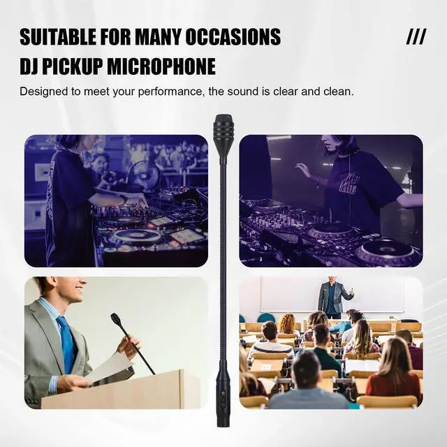 Alt view image 7 of 7 - D2 Flexible Professional Dynamic bob Barker Microphone with switchgear for Video Conference, Singing, Karaoke DJ Mixer Dedicated Disc KTV Bar Gooseneck DJ Mic,3-pin XLR