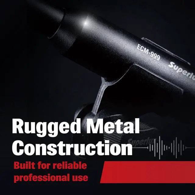 Alt view image 5 of 7 - ECM999 Measurement Microphone, Omnidirectional Condenser Mic - Precision for Room Calibration, Audio Testing & Sound Analysis. Compatible with RTA Systems, Studio Recording (20Hz-20kHz, XLR)