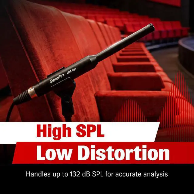Alt view image 6 of 7 - ECM999 Measurement Microphone, Omnidirectional Condenser Mic - Precision for Room Calibration, Audio Testing & Sound Analysis. Compatible with RTA Systems, Studio Recording (20Hz-20kHz, XLR)