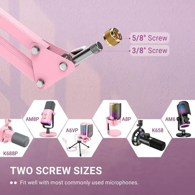 Alt view image 5 of 7 - CS1P Metal Scissor Microphone Boom Arm Stand for Podcasting