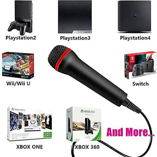 Alt view image 7 of 7 - 2Pack 13ft Wired USB Microphone for Rock Band, Guitar Hero, Let's Sing - Compatible with PS2, PS3, PS4, PS5, Switch, Wii, Wii U, Microsoft Xbox 360, Xbox One and PC