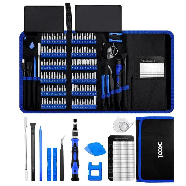 Alt view image 7 of 12 - 140-in-1 Precision Screwdriver Set for Electronics Repair with 120 Magnetic Cr-V Bits, Electronics Tool Kit for Macbook, iPhone, Laptop, PC, Game Console, Tablet