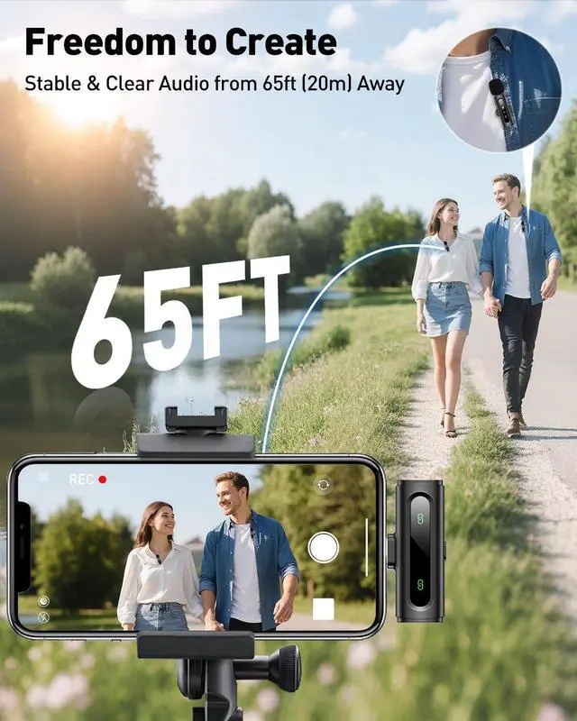 Alt view image 14 of 14 - USB C Lavalier Microphone Wireless Mini Mic for Type-C Android Phone/Tablet/PC Video Recording Clip-on Mics with Rotatable Clip&Denoise Recording, Ideal for Vlog Tiktok Youtube Podcast Content Creator
