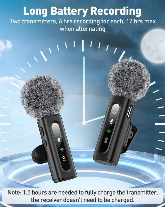 Alt view image 13 of 14 - USB C Lavalier Microphone Wireless Mini Mic for Type-C Android Phone/Tablet/PC Video Recording Clip-on Mics with Rotatable Clip&Denoise Recording, Ideal for Vlog Tiktok Youtube Podcast Content Creator