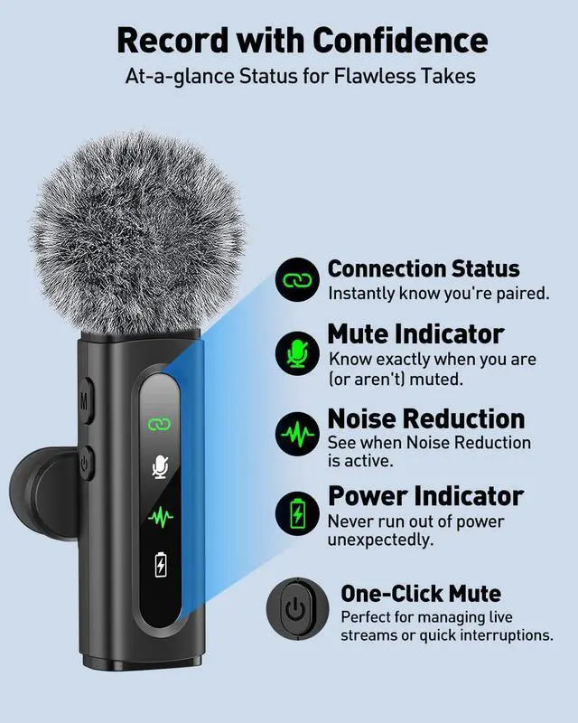 Alt view image 11 of 14 - USB C Lavalier Microphone Wireless Mini Mic for Type-C Android Phone/Tablet/PC Video Recording Clip-on Mics with Rotatable Clip&Denoise Recording, Ideal for Vlog Tiktok Youtube Podcast Content Creator