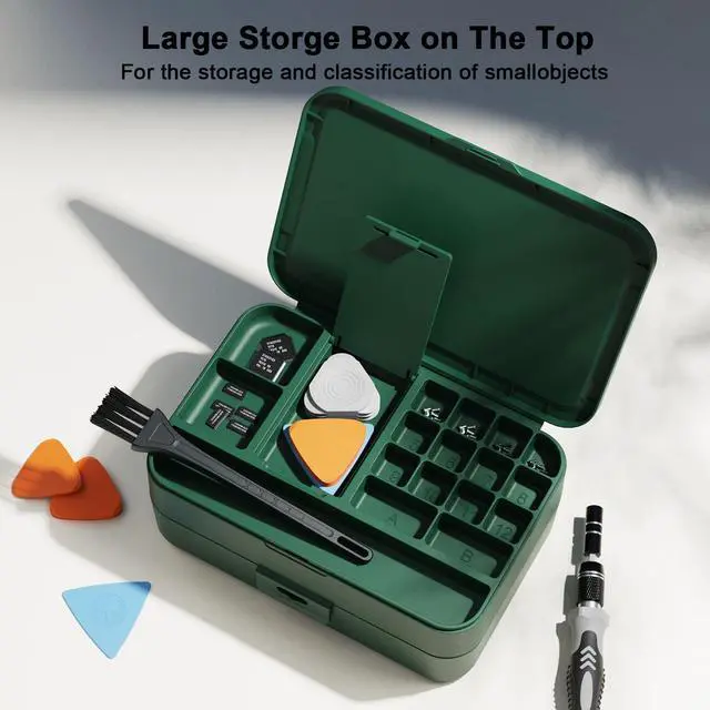 Alt view image 9 of 14 - Mini Precision Screwdriver Set with Color-coded Identification, 132 in 1 Micro Magnetic Repair Tool Kits with Storage Box, 108 Bits,Small Manual Screw Driver Toolkits for iPhone/Mac/iPad/Table