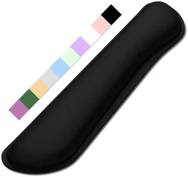 Alt view image 8 of 14 - Enlarge Keyboard Wrist Rest, Cute Memory Foam Keyboard Wrist Cushion for Computer Desk Mats Support, Typing Pain Relief Ergonomic Mouse Pad Rests with Non-Slip Base for Gaming, Laptop, Black