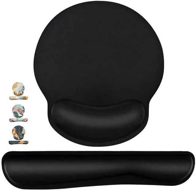 Alt view image 8 of 14 - Mouse Pad and Keyboard Wrist Rest- Ergonomic Wrist Rest for Computer Keyboard and Mouse Pad, Memory Foam Wrist Support for Comfy Typing, Ideal for Laptop, Office, Gaming