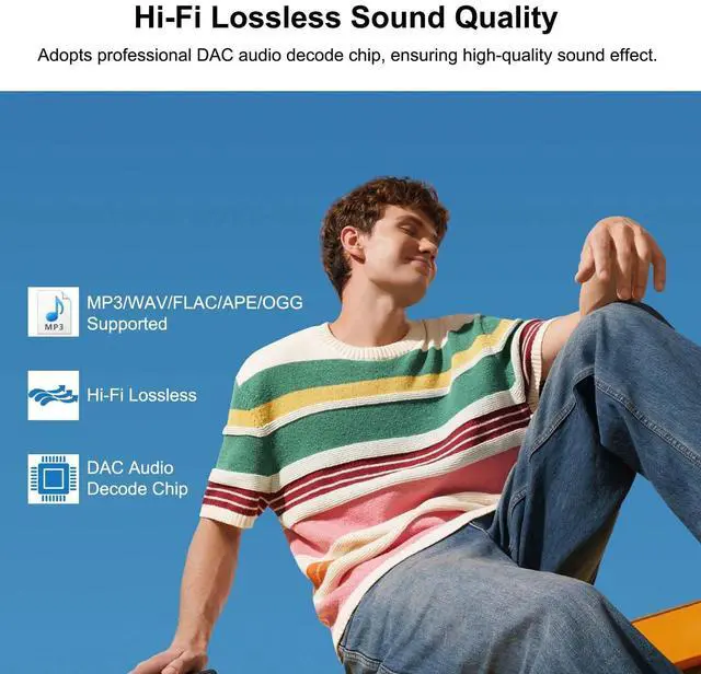 Alt view image 9 of 12 - 160GB MP3 Player for Kids with Bluetooth Portable Music Player 2.4" Large Screen Built-in Speaker Support Video FM Radio Voice Recorder E-Book Earphones Included