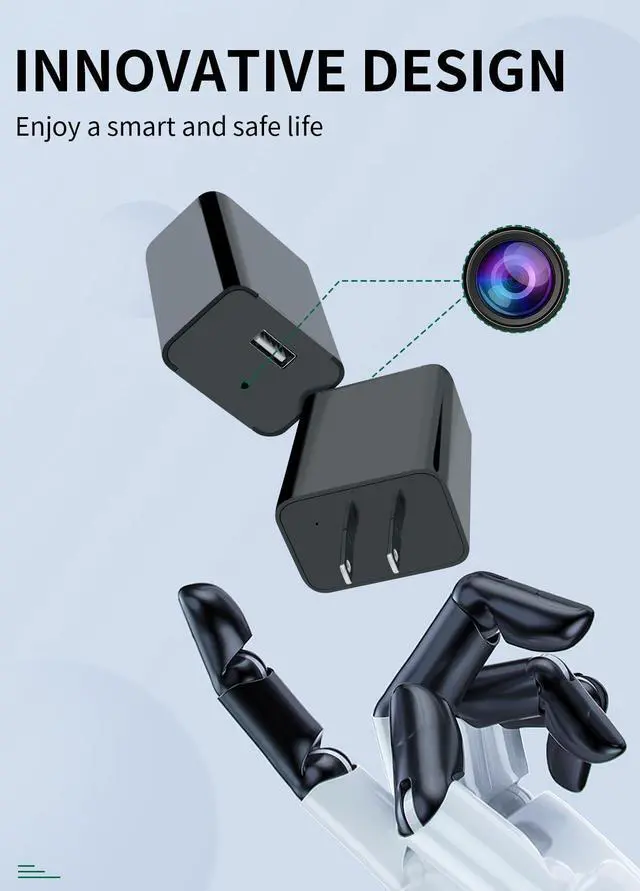 Alt view image 10 of 12 - 64GB Mini Camera 1080P Security Camera Nanny Cam with Night Vision and Motion Detection for Indoor and Home, No Need WiFi