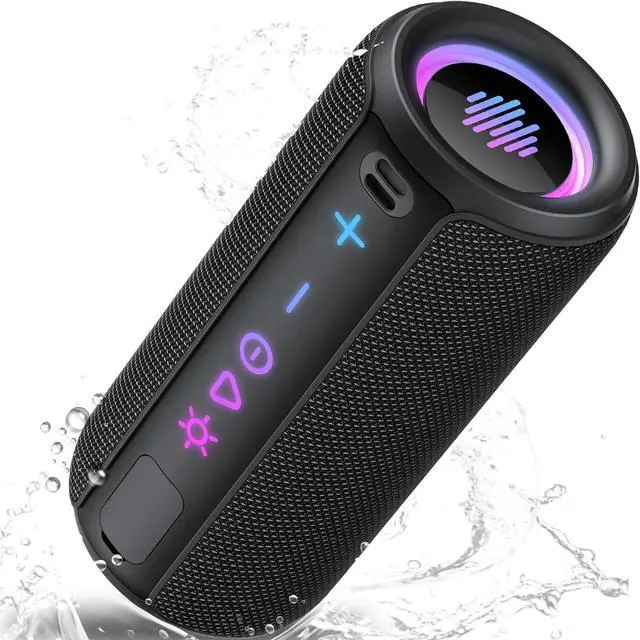 Alt view image 8 of 14 - Portable Bluetooth Speaker, Powerful Sound Wireless Speaker: Boost Bass, Bluetooth 5.4, 24H Playtime, 8 RGB Modes, IPX7 Waterproof, TWS Pairing, for Outdoor/Home/Party, Gift IdeasBlack