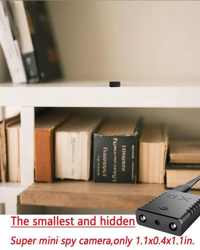 Alt view image 9 of 14 - Mini Spy Camera Wireless Hidden, WiFi Home Security Cam HD1080P Small Surveillance Camera Nanny Cams,Remote Viewing,Clear Night Vision, Motion Detection