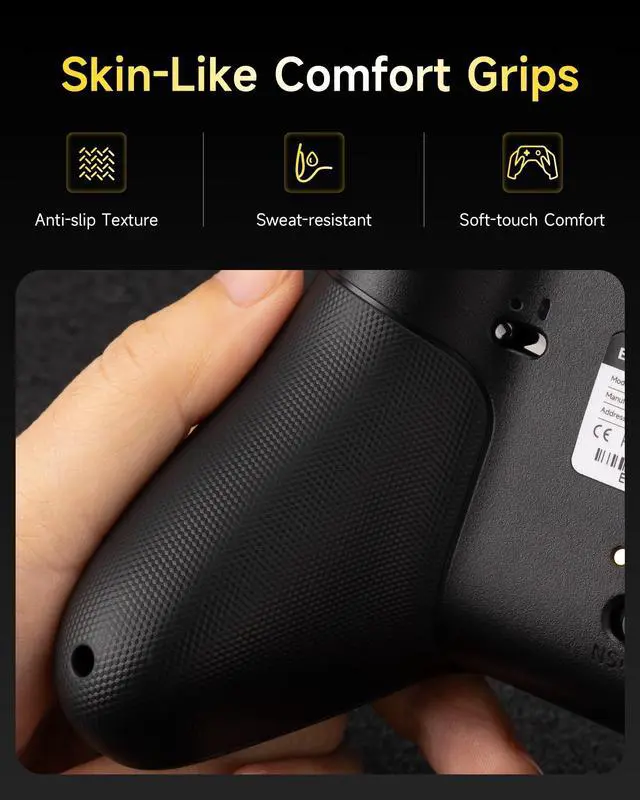 Alt view image 13 of 14 - X05Pro Wireless PC Controller Quiet-Press Buttons, 2-Stage Impulse Triggers, 2 Programmable Buttons, Hall Joysticks, 1000mAh Battery, 1000Hz Polling Gaming Controller for PC/Switch/Android/iOS