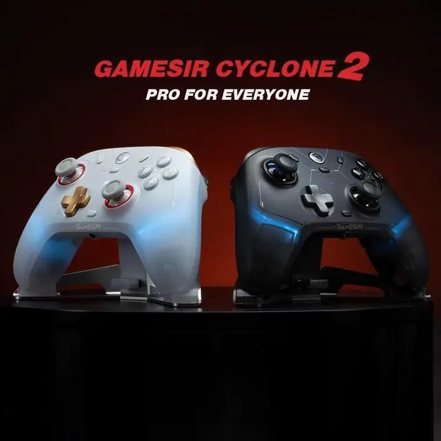 Alt view image 9 of 14 - Cyclone 2 Wireless Controller - 1000Hz Polling Rate, TMR Joysticks, Hall/Micro 2-in-1 Triggers for PC/Switch/Switch 2/Android/iOS, PC Gaming Controller with Charging Dock (Black)
