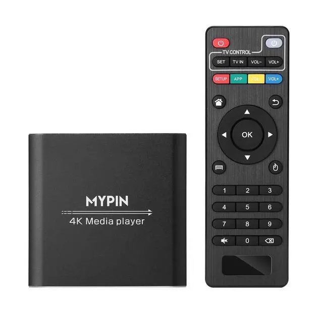 Alt view image 8 of 14 - 4K Media Player with Remote Control, Digital MP4 Player for 8TB HDD/USB Drive/TF Card/H.265 MP4 PPT MKV AVI Support HDMI/AV/Optical Out and USB Mouse/Keyboard-HDMI up to 7.1 Surround Sound (Black)
