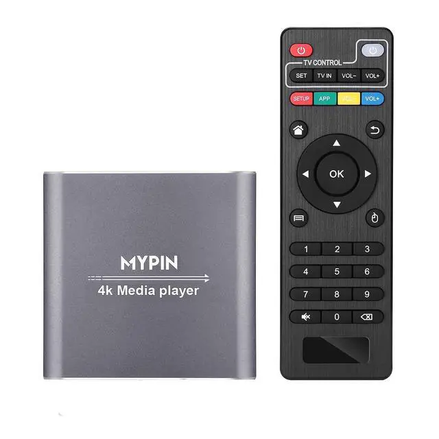 Alt view image 8 of 14 - 4K Media Player with Remote Control, Digital MP4 Player for 8TB HDD/USB Drive/TF Card/H.265 MP4 PPT MKV AVI Support HDMI/AV/Optical Out and USB Mouse/Keyboard-HDMI up to 7.1 Surround Sound (Grey)