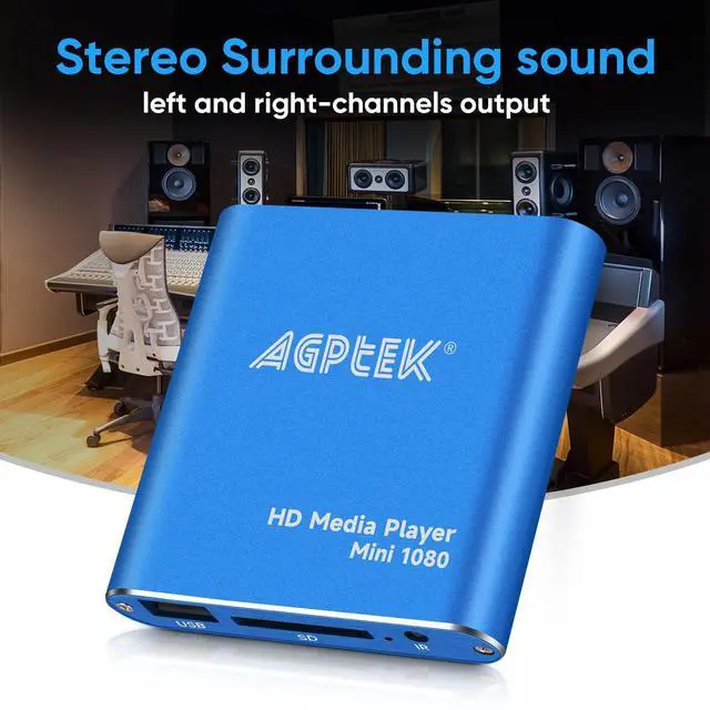 Alt view image 12 of 14 - HDMI Media Player, Blue Mini 1080p Full-HD Ultra HDMI MP4 Player for -MKV/RM/ MP4 / AVI etc- HDD USB Flash Drive/HDD and SD Card