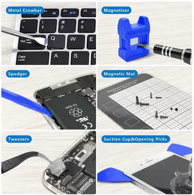 Alt view image 11 of 14 - PC Building Tool Kit 140-IN-1: Computer Tool Kit for Repair & Assembly, Precision Screwdriver Set with Magnetic Bits for Laptop, iPhone, MacBook, PS4/5, Xbox, Game Console