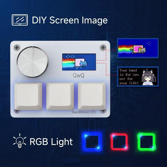 Alt view image 5 of 7 - Rapid Trigger Hall Effect Keyboard Suitable for OSU and Geometry Dash Rhythm Game Macro Keypad with Magnetic Linear Switches (White, Gateron Jade Pro Green Switch)