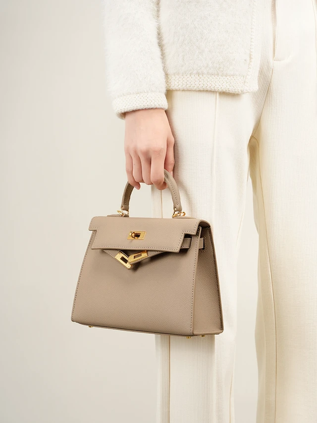 Alt view image 2 of 3 - Women Genuine Leather Crossbody Bags Women's Tote Shoulder Bag Grey
